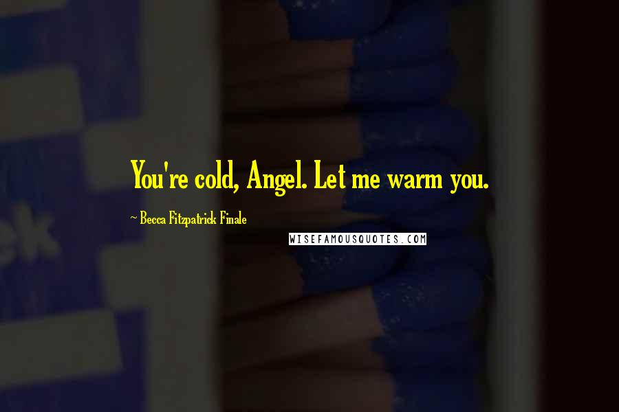 Becca Fitzpatrick Finale Quotes: You're cold, Angel. Let me warm you.