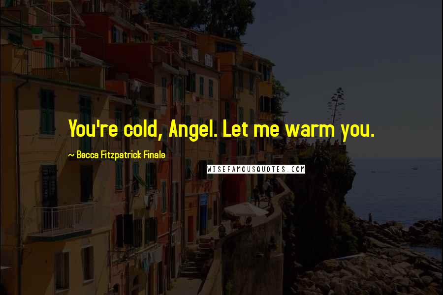 Becca Fitzpatrick Finale Quotes: You're cold, Angel. Let me warm you.