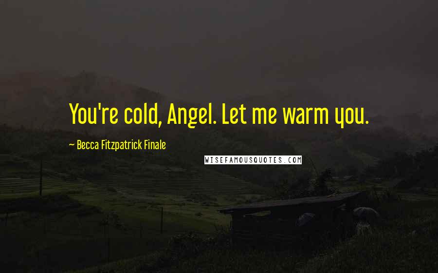 Becca Fitzpatrick Finale Quotes: You're cold, Angel. Let me warm you.