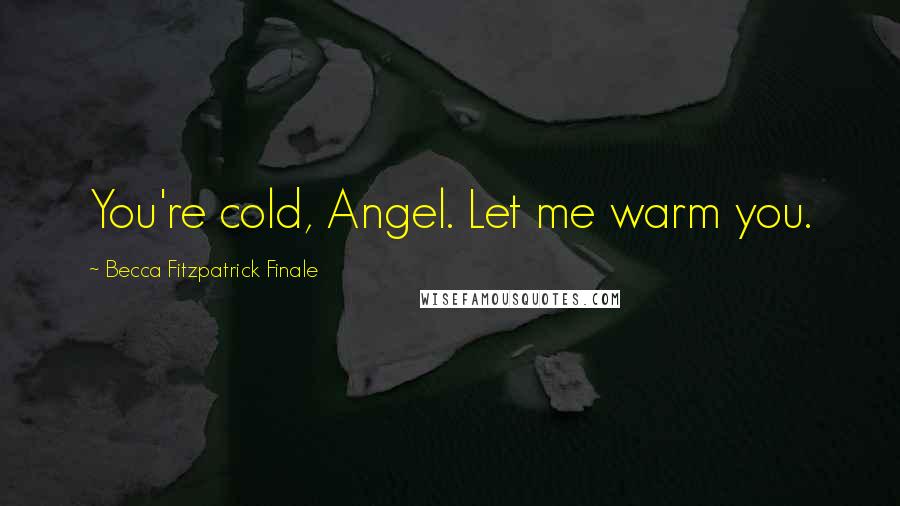 Becca Fitzpatrick Finale Quotes: You're cold, Angel. Let me warm you.