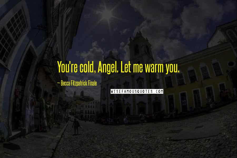 Becca Fitzpatrick Finale Quotes: You're cold, Angel. Let me warm you.