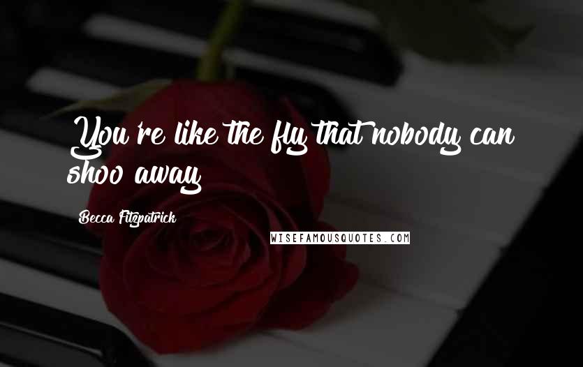 Becca Fitzpatrick Quotes: You're like the fly that nobody can shoo away