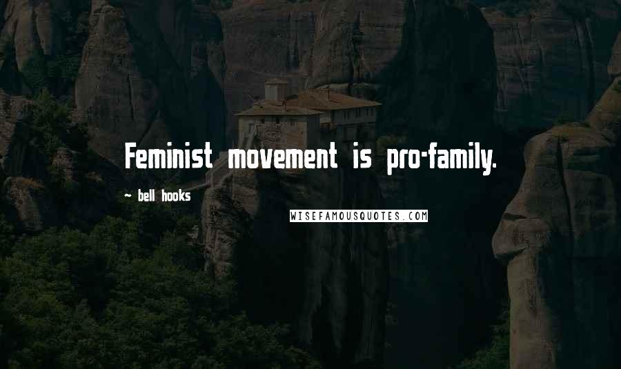 Bell Hooks Quotes: Feminist movement is pro-family.