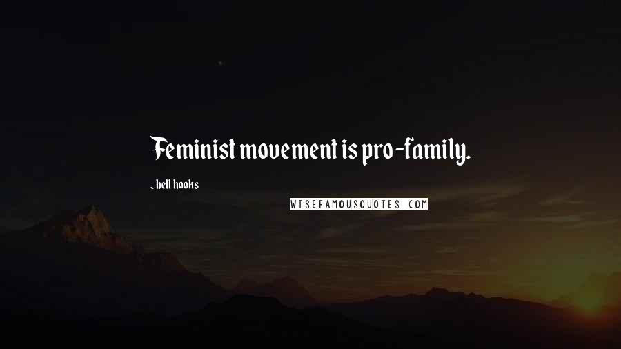 Bell Hooks Quotes: Feminist movement is pro-family.