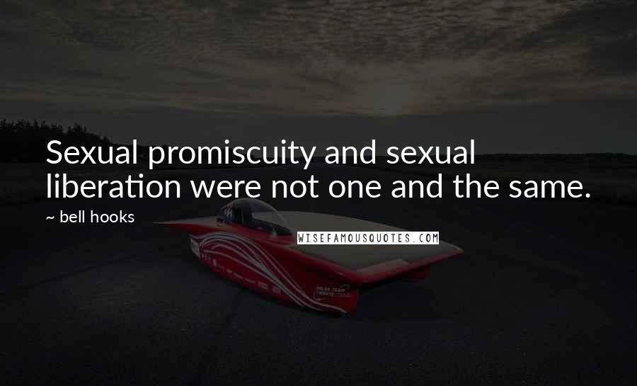 Bell Hooks Quotes: Sexual promiscuity and sexual liberation were not one and the same.