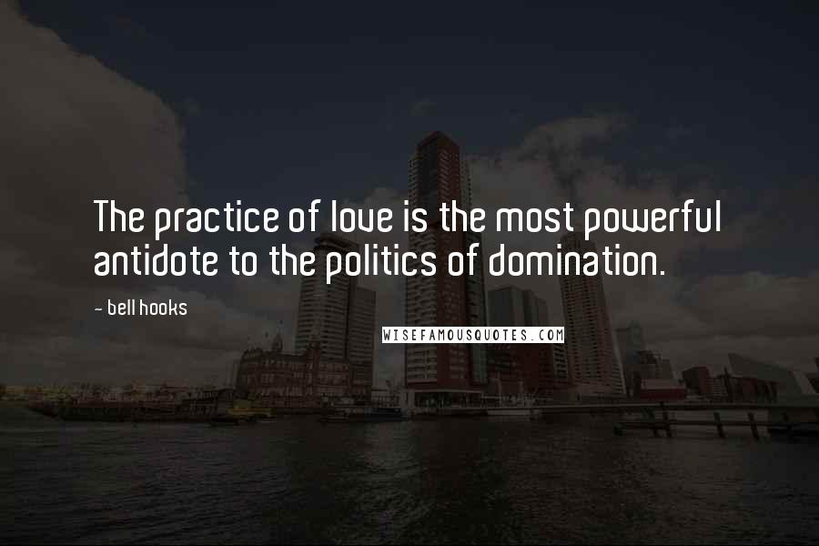 Bell Hooks Quotes: The practice of love is the most powerful antidote to the politics of domination.