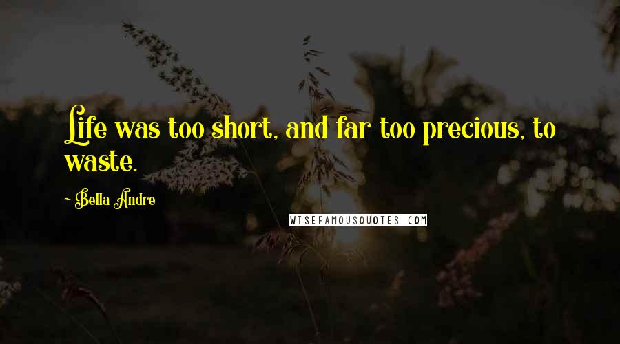 Bella Andre Quotes: Life was too short, and far too precious, to waste.
