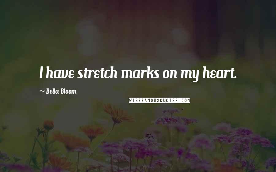 Bella Bloom Quotes: I have stretch marks on my heart.