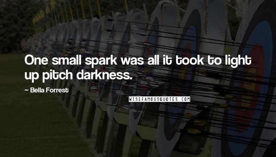 Bella Forrest Quotes: One small spark was all it took to light up pitch darkness.