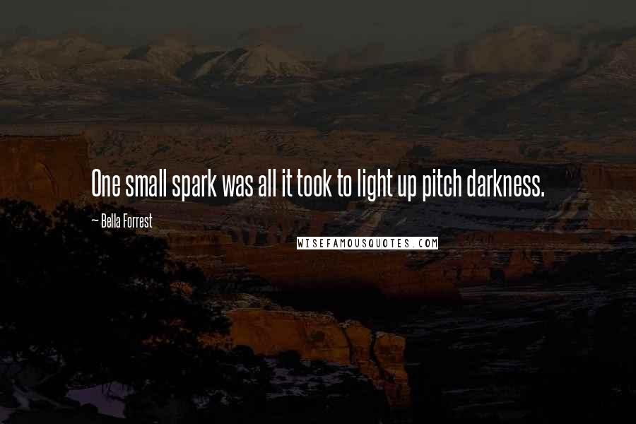 Bella Forrest Quotes: One small spark was all it took to light up pitch darkness.