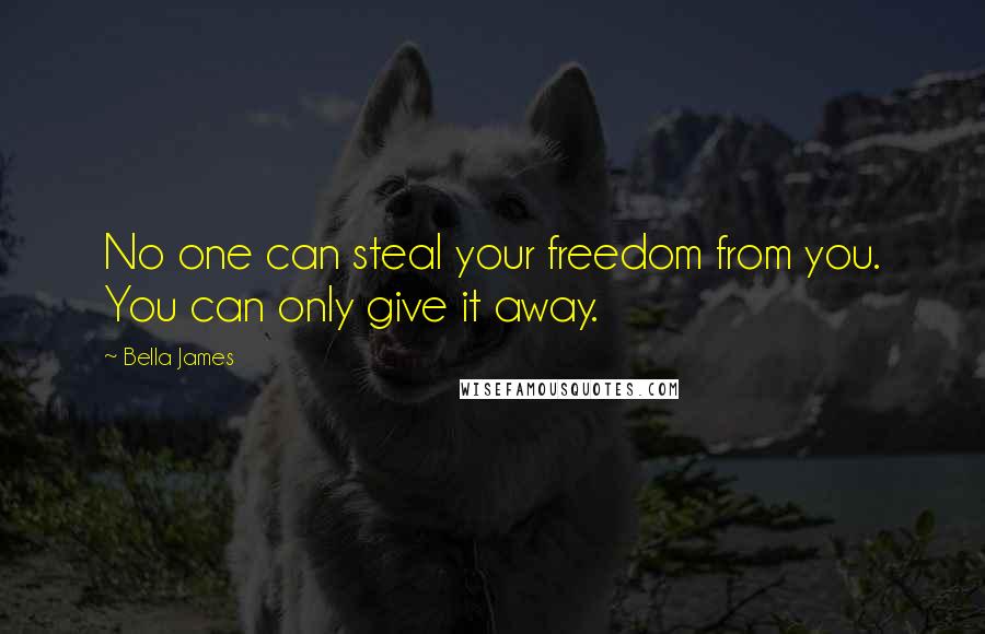 Bella James Quotes: No one can steal your freedom from you. You can only give it away.