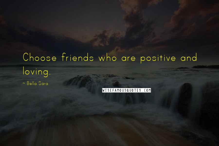 Bella Sara Quotes: Choose friends who are positive and loving.