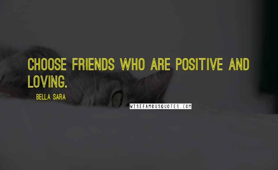 Bella Sara Quotes: Choose friends who are positive and loving.