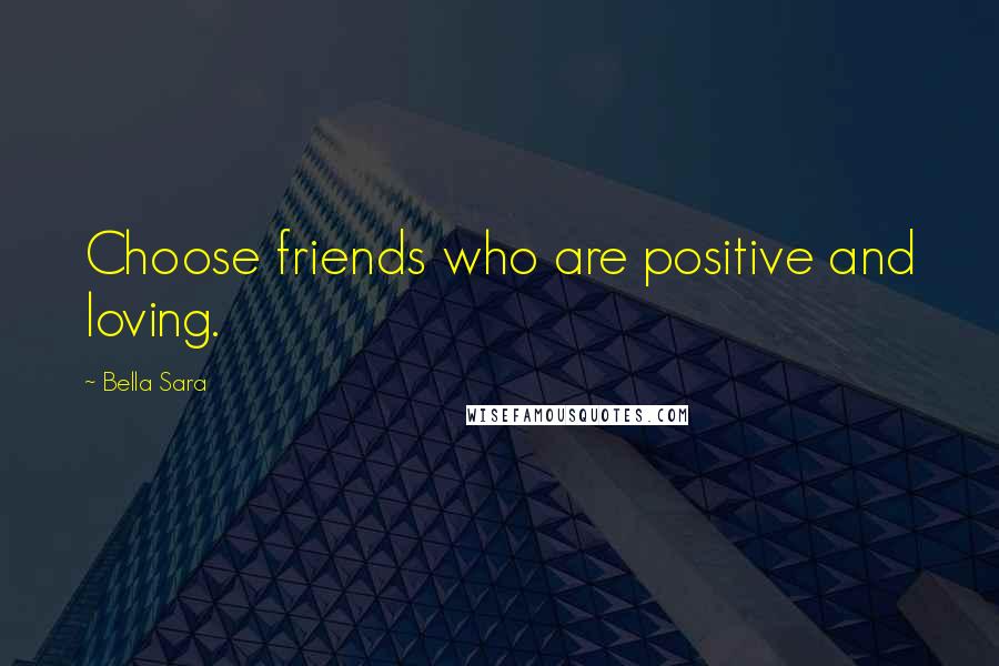 Bella Sara Quotes: Choose friends who are positive and loving.