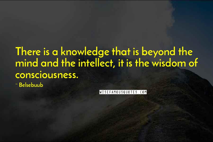 Belsebuub Quotes: There is a knowledge that is beyond the mind and the intellect, it is the wisdom of consciousness.