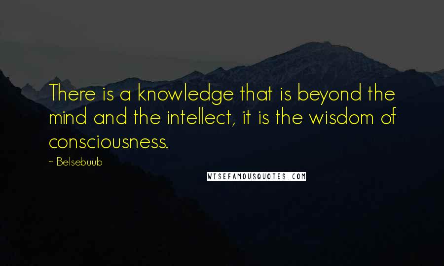 Belsebuub Quotes: There is a knowledge that is beyond the mind and the intellect, it is the wisdom of consciousness.