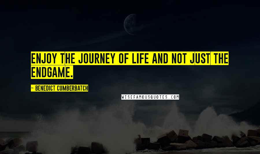 Benedict Cumberbatch Quotes: Enjoy the journey of life and not just the endgame.