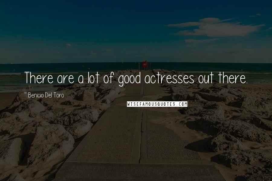 Benicio Del Toro Quotes: There are a lot of good actresses out there.