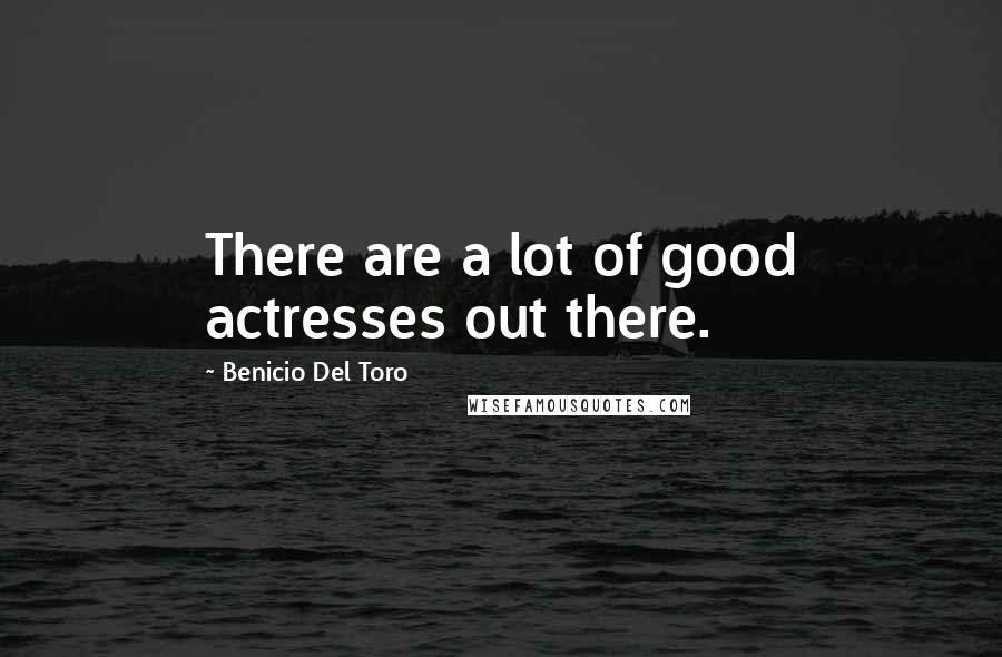 Benicio Del Toro Quotes: There are a lot of good actresses out there.