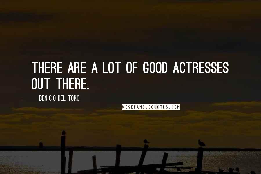 Benicio Del Toro Quotes: There are a lot of good actresses out there.