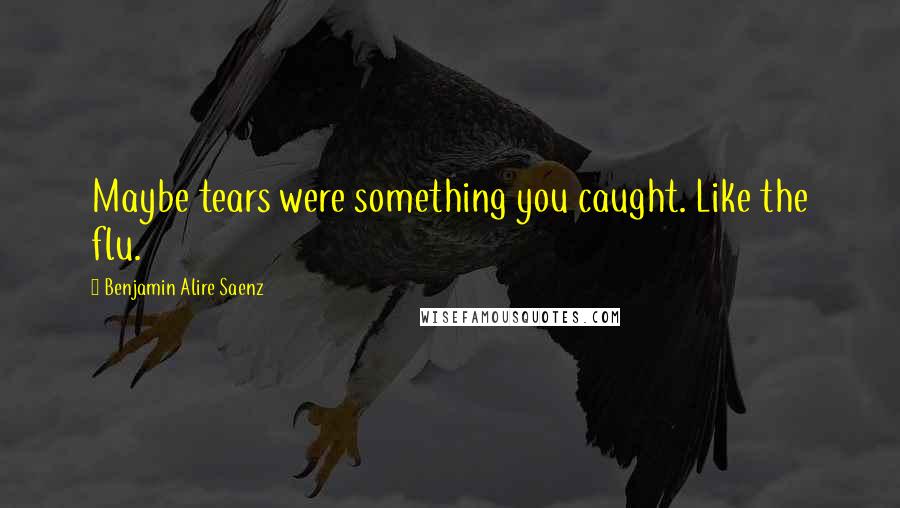 Benjamin Alire Saenz Quotes: Maybe tears were something you caught. Like the flu.