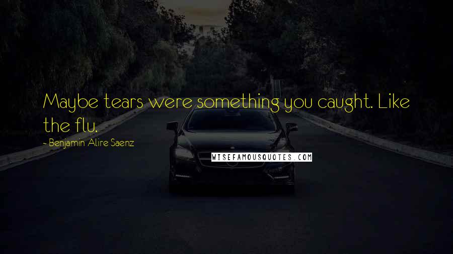 Benjamin Alire Saenz Quotes: Maybe tears were something you caught. Like the flu.