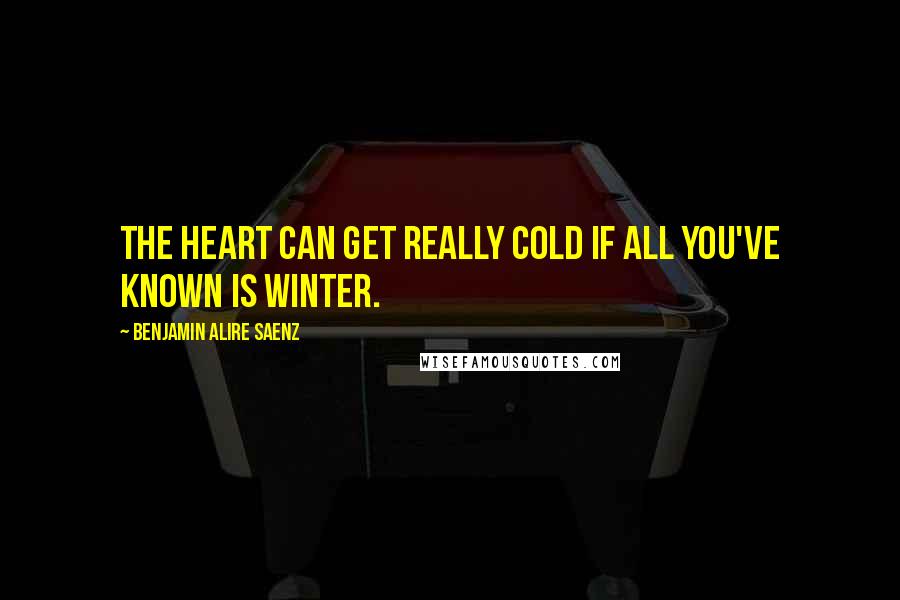 Benjamin Alire Saenz Quotes: The heart can get really cold if all you've known is winter.