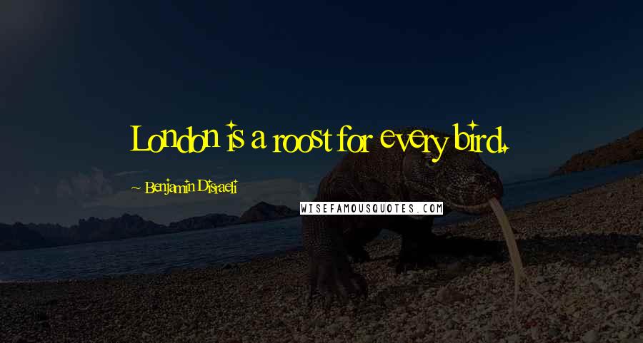 Benjamin Disraeli Quotes: London is a roost for every bird.
