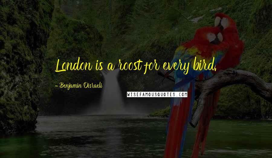 Benjamin Disraeli Quotes: London is a roost for every bird.