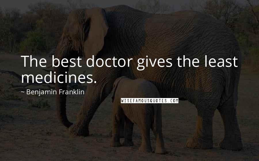 Benjamin Franklin Quotes: The best doctor gives the least medicines.