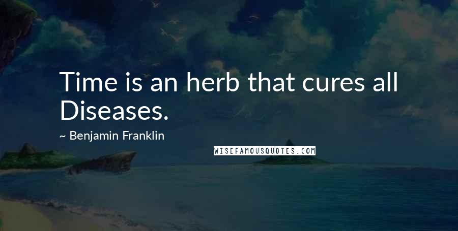 Benjamin Franklin Quotes: Time is an herb that cures all Diseases.