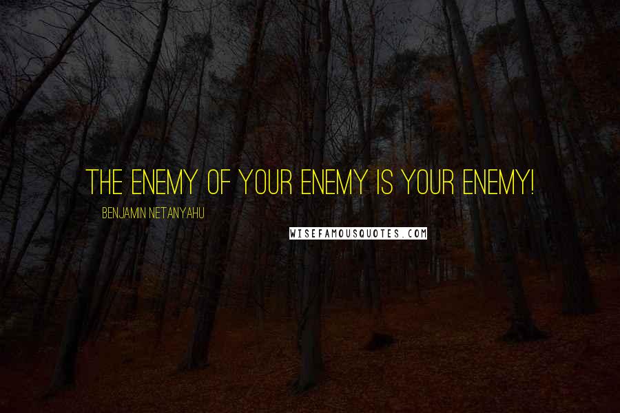 Benjamin Netanyahu Quotes: The enemy of your enemy is your enemy!