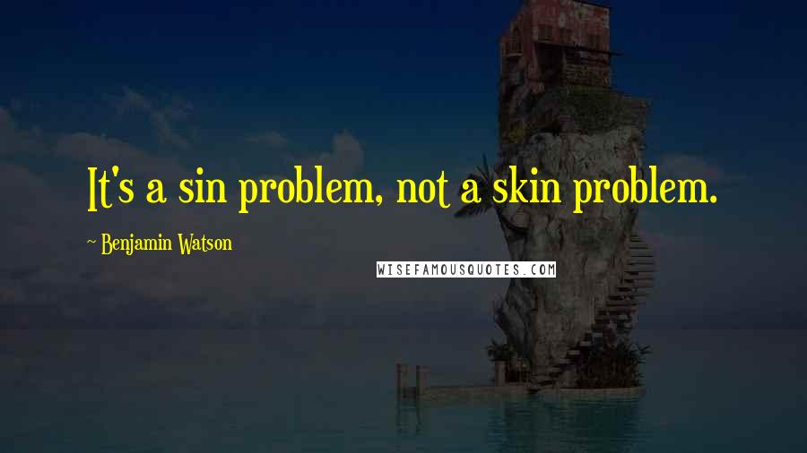 Benjamin Watson Quotes: It's a sin problem, not a skin problem.