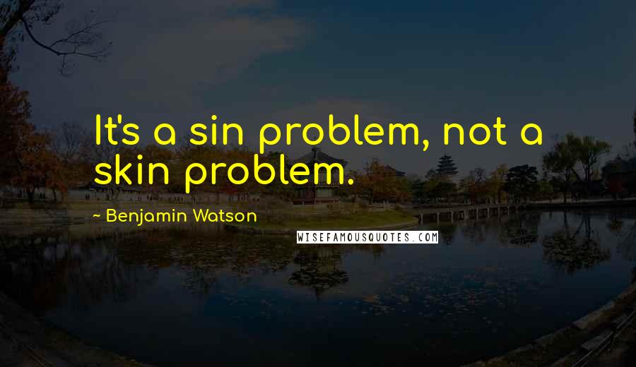 Benjamin Watson Quotes: It's a sin problem, not a skin problem.