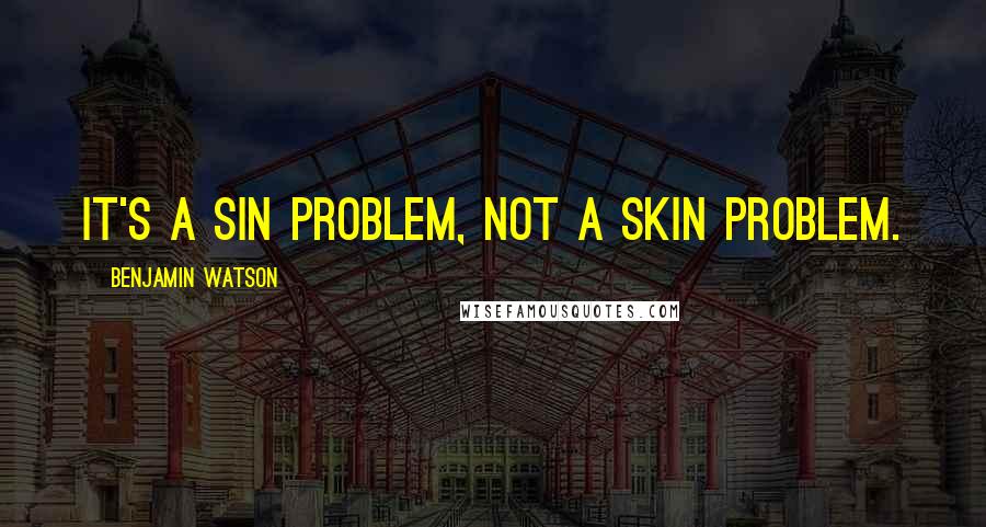 Benjamin Watson Quotes: It's a sin problem, not a skin problem.