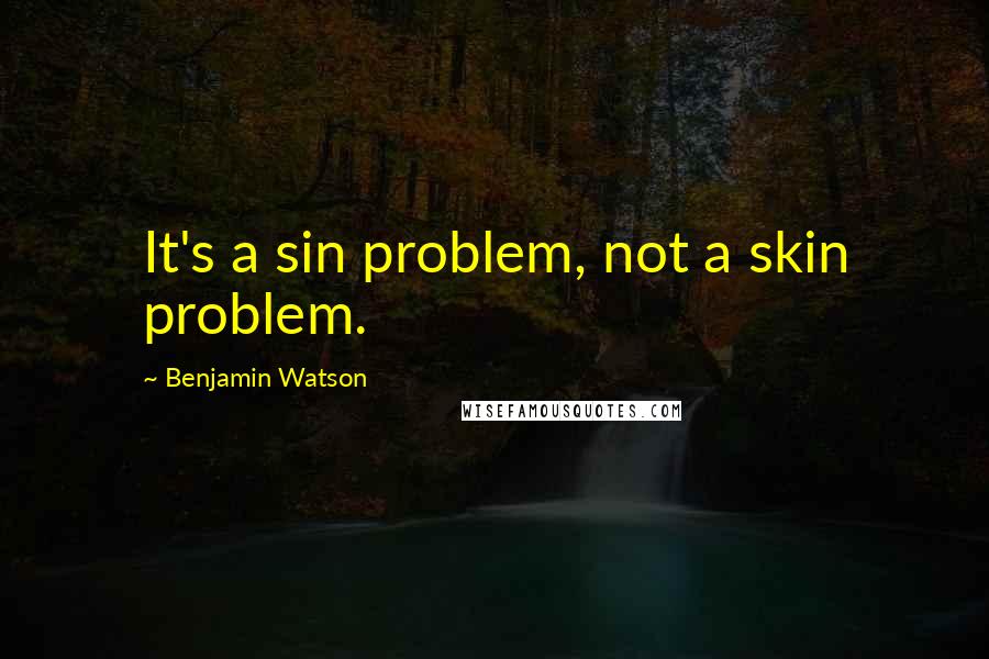 Benjamin Watson Quotes: It's a sin problem, not a skin problem.