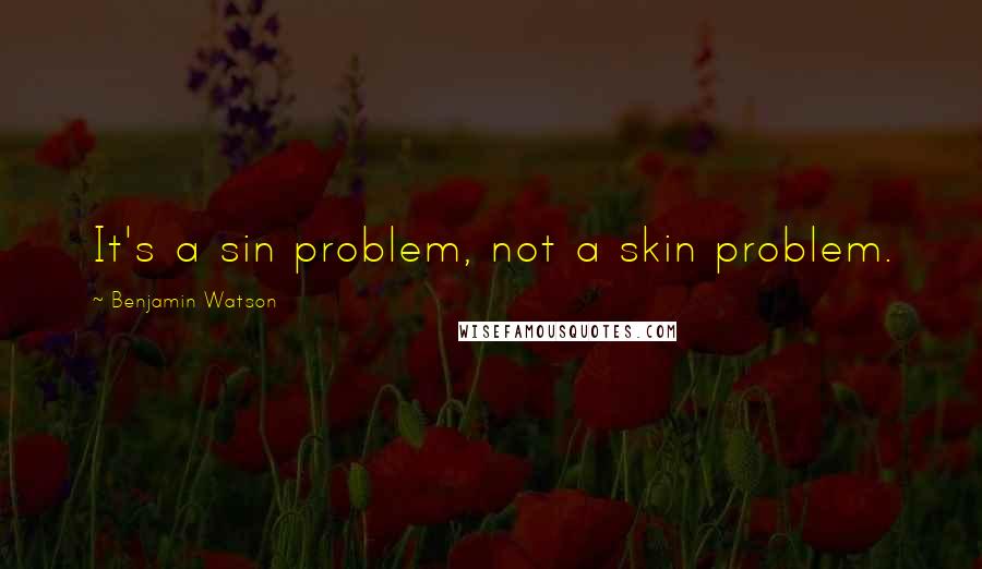 Benjamin Watson Quotes: It's a sin problem, not a skin problem.