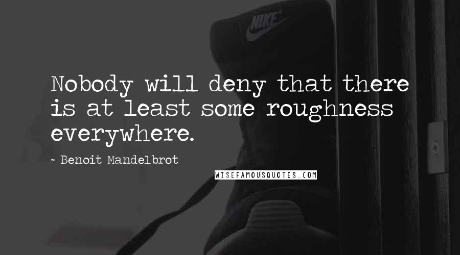 Benoit Mandelbrot Quotes: Nobody will deny that there is at least some roughness everywhere.