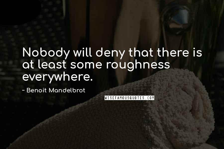 Benoit Mandelbrot Quotes: Nobody will deny that there is at least some roughness everywhere.