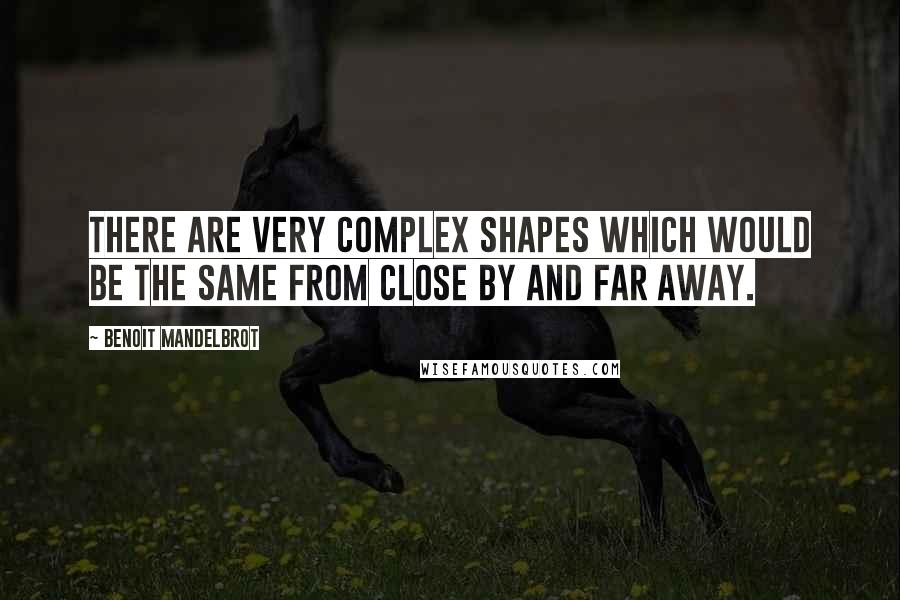 Benoit Mandelbrot Quotes: There are very complex shapes which would be the same from close by and far away.