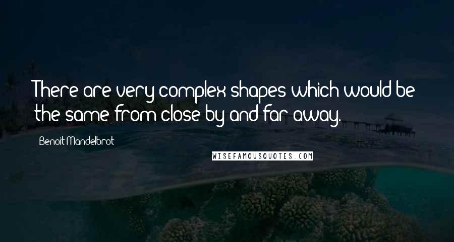 Benoit Mandelbrot Quotes: There are very complex shapes which would be the same from close by and far away.