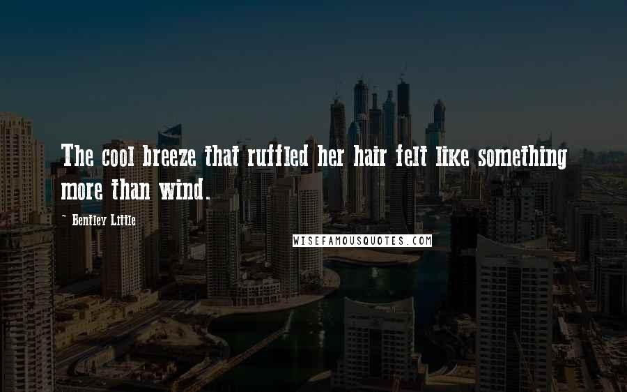 Bentley Little Quotes: The cool breeze that ruffled her hair felt like something more than wind.