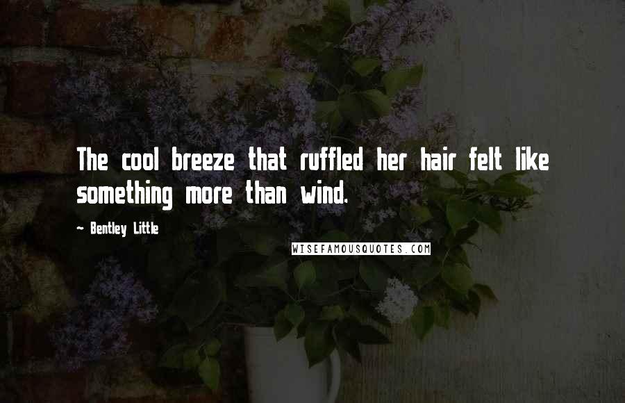 Bentley Little Quotes: The cool breeze that ruffled her hair felt like something more than wind.