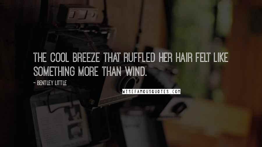 Bentley Little Quotes: The cool breeze that ruffled her hair felt like something more than wind.