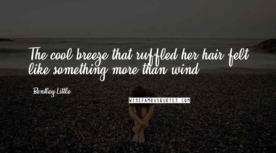 Bentley Little Quotes: The cool breeze that ruffled her hair felt like something more than wind.