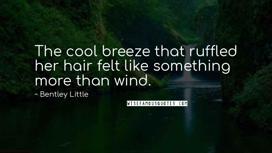 Bentley Little Quotes: The cool breeze that ruffled her hair felt like something more than wind.