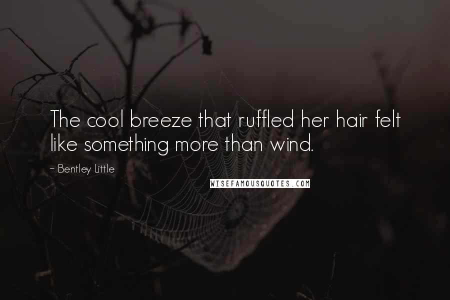 Bentley Little Quotes: The cool breeze that ruffled her hair felt like something more than wind.