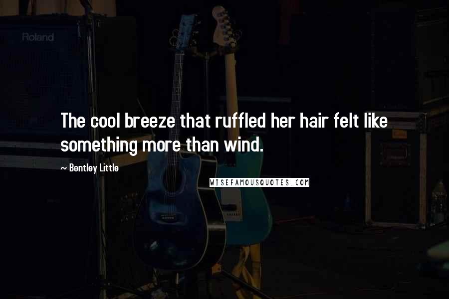 Bentley Little Quotes: The cool breeze that ruffled her hair felt like something more than wind.