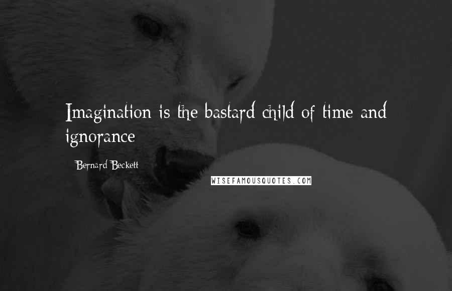 Bernard Beckett Quotes: Imagination is the bastard child of time and ignorance