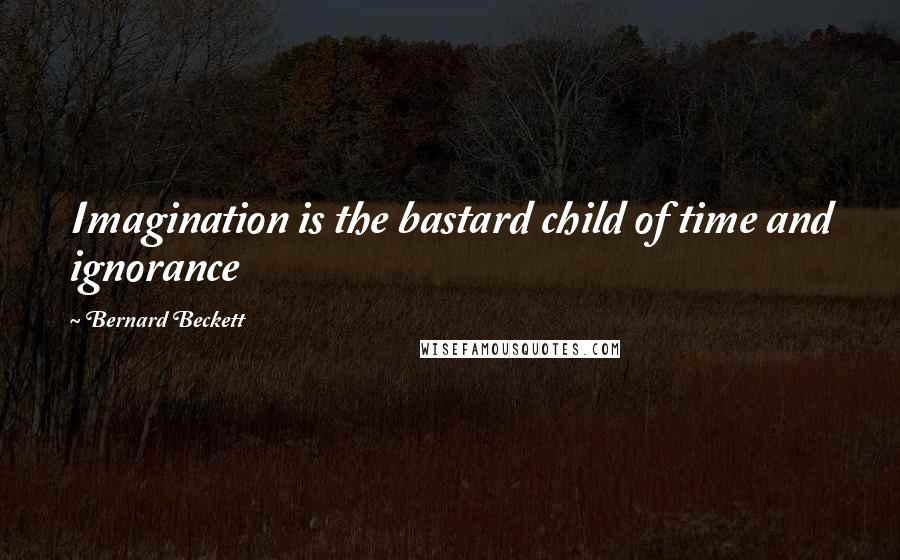 Bernard Beckett Quotes: Imagination is the bastard child of time and ignorance